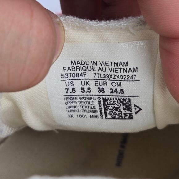 Converse Womens 7.5 CTAS Shoreline White Canvas Y2K Casual Shoes Slip Sneaker - Picture 12 of 12